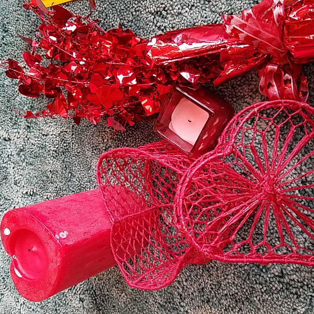 Jute Heart and tall candle Bundle - Picture 9 of 11